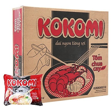 Set 5 gói mì tôm Kokomi tôm chua cay