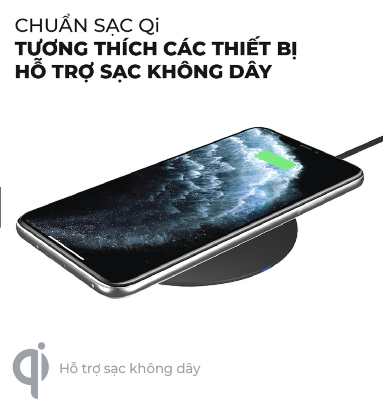 [HCM]Đế sạc không dây Energizer 15W kèm cáp MicroUSB - WCP105 (BẢO HÀNH 2 NĂM 1 ĐỔI 1)