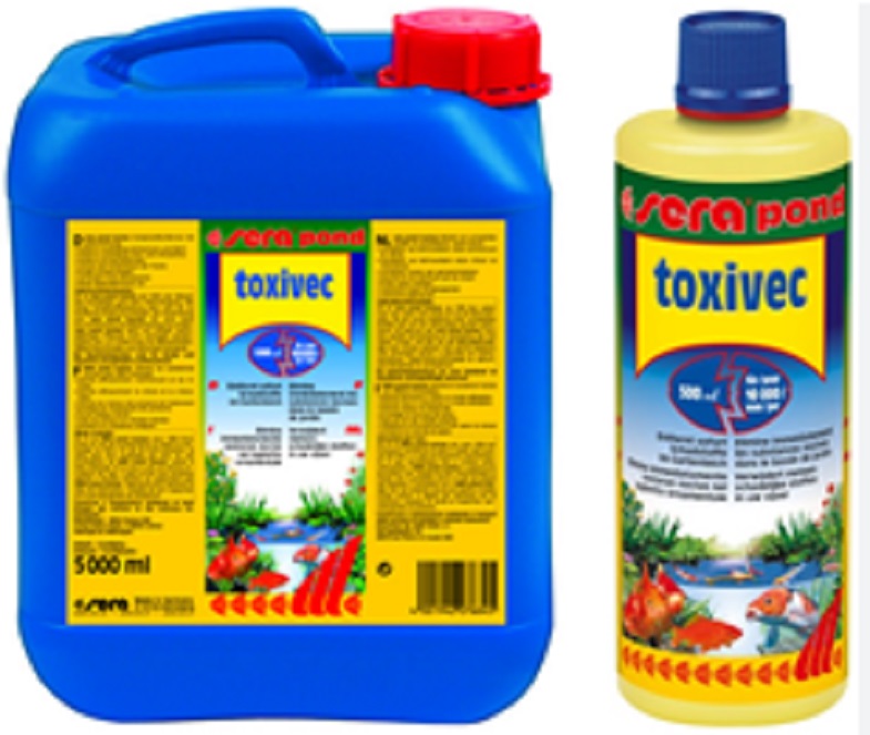Sera Pond Toxivec khử loại bỏ amoniac, ichthyotoxic và nitrit loại độc hại nặng như chì và đồng ( KYANHKOIFARM.COM )