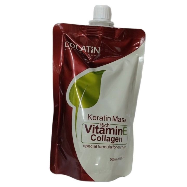 Hấp túi Colatin Vitamin E - Collagen Mask 500ml