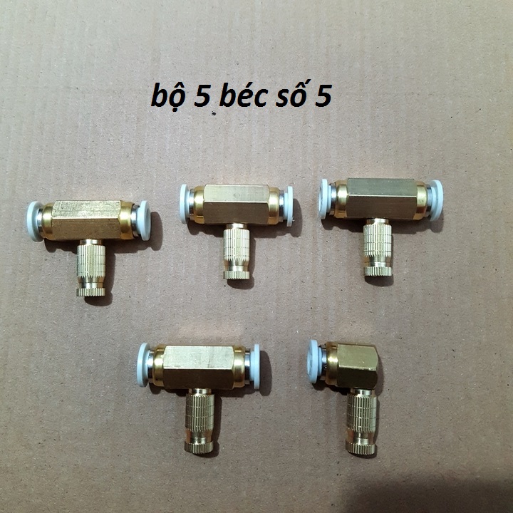 (TẶNG KÈM 10M DÂY) COMBO bộ 5 béc phun sương làm mát bằng đồng