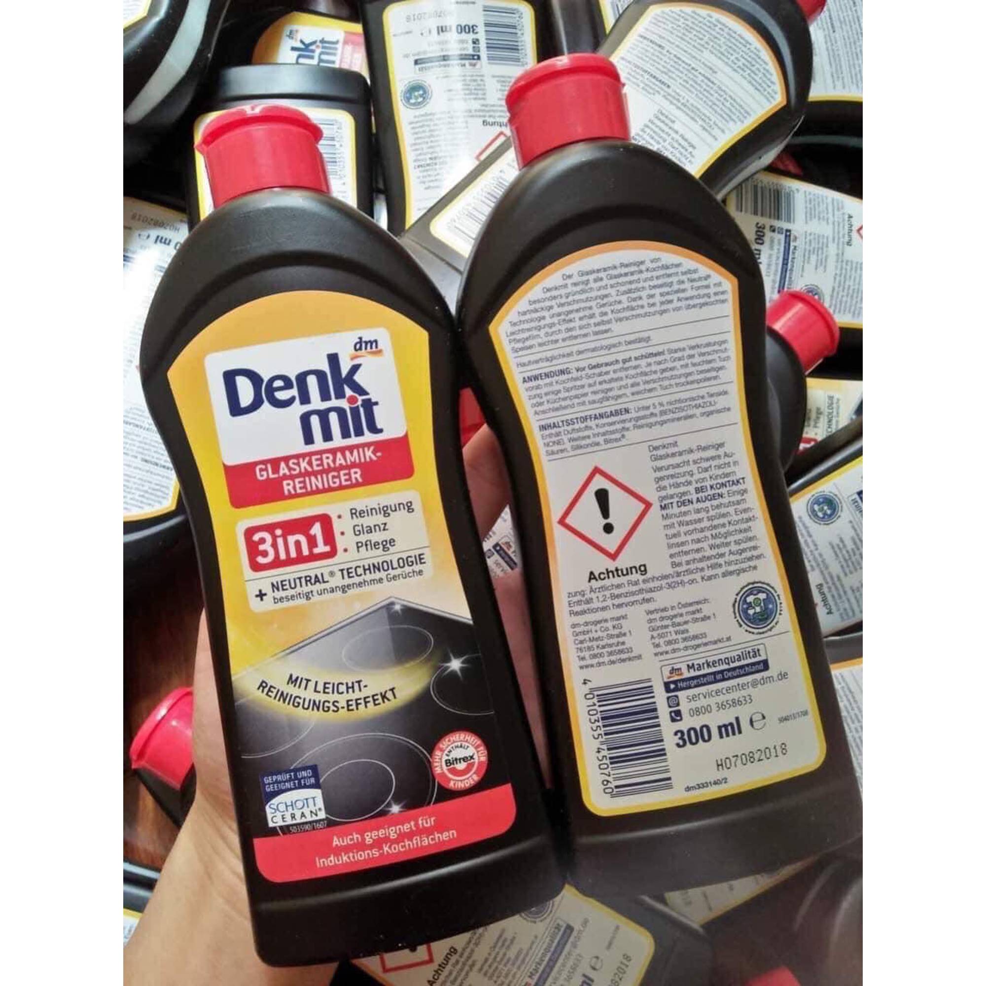 Dung dịch vệ sinh bếp từ Denkmit 3in1 nhập khẩu Đức