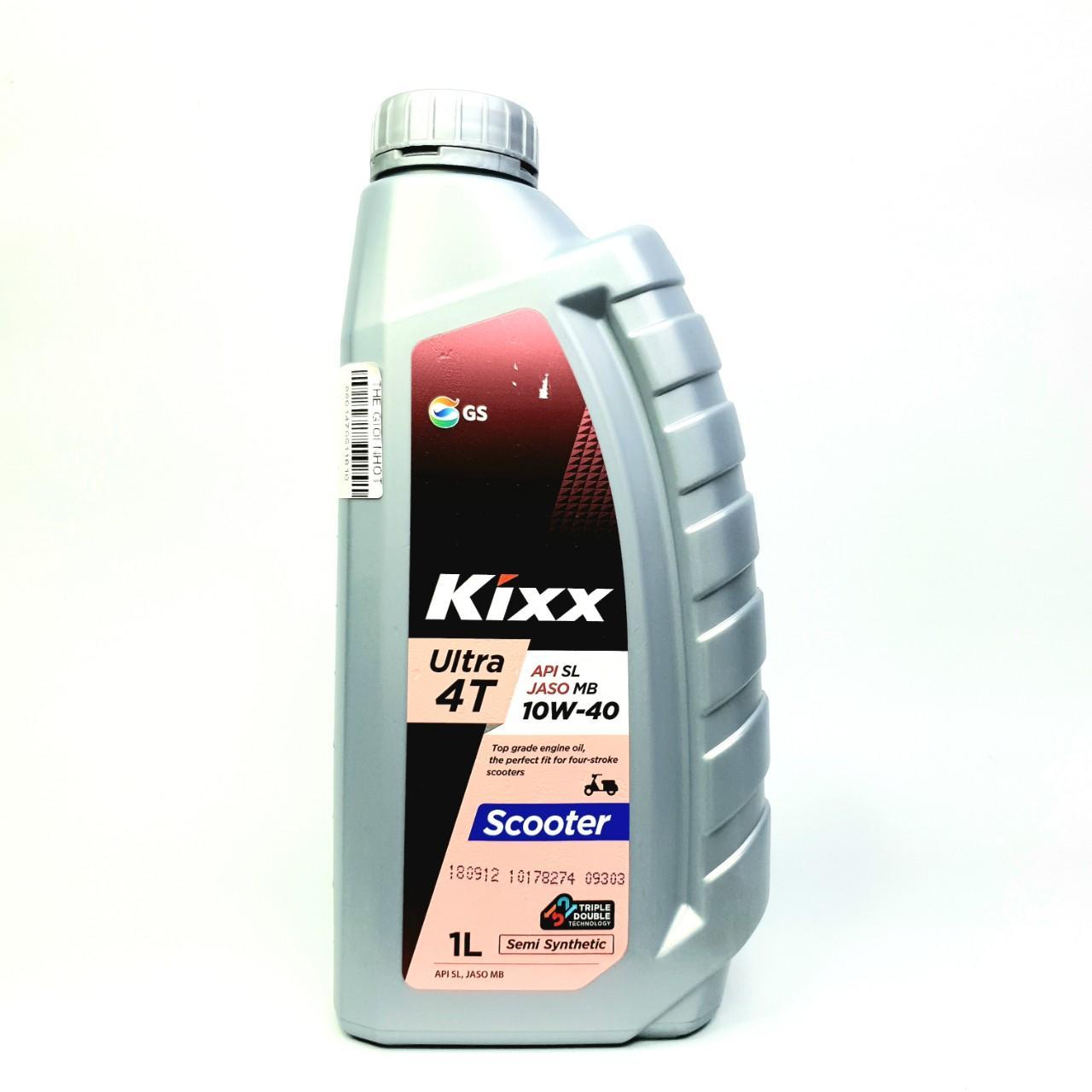 Kixx ultra 4t scooter sl 10w40 1l nhớt xe tay ga