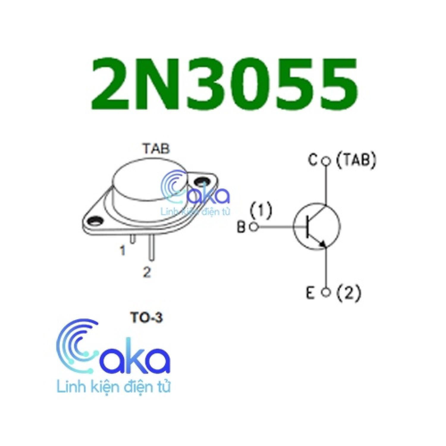 Sò sắt 2N3055 Transistor NPN 15A 100V 115W TO-3 ST
