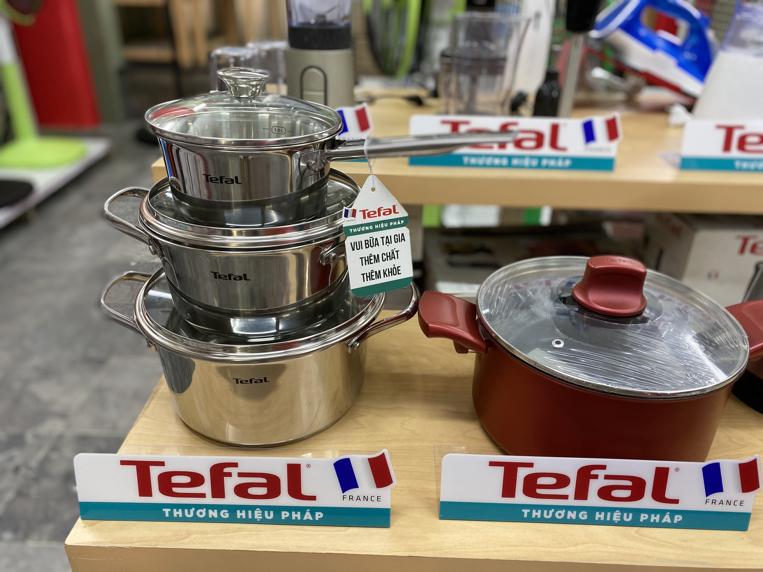 [HCM]Bộ nồi Inox Tefal Simpleo 3 có nắp