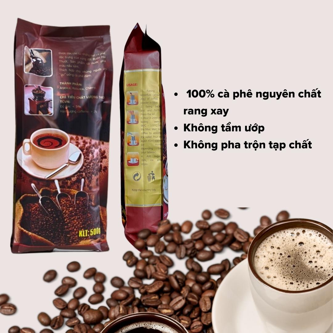 Cà phê rang xay thượng hạng bịch đại 500gram - BINZINSON