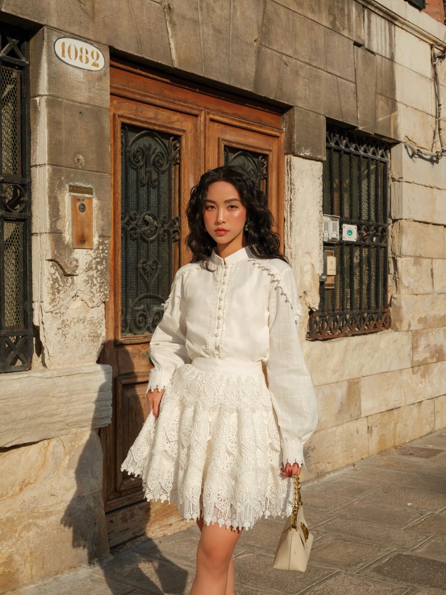 [Nhập LazXuHuong05 - giảm 70k cho đơn 499k] Daphne white linen skirt