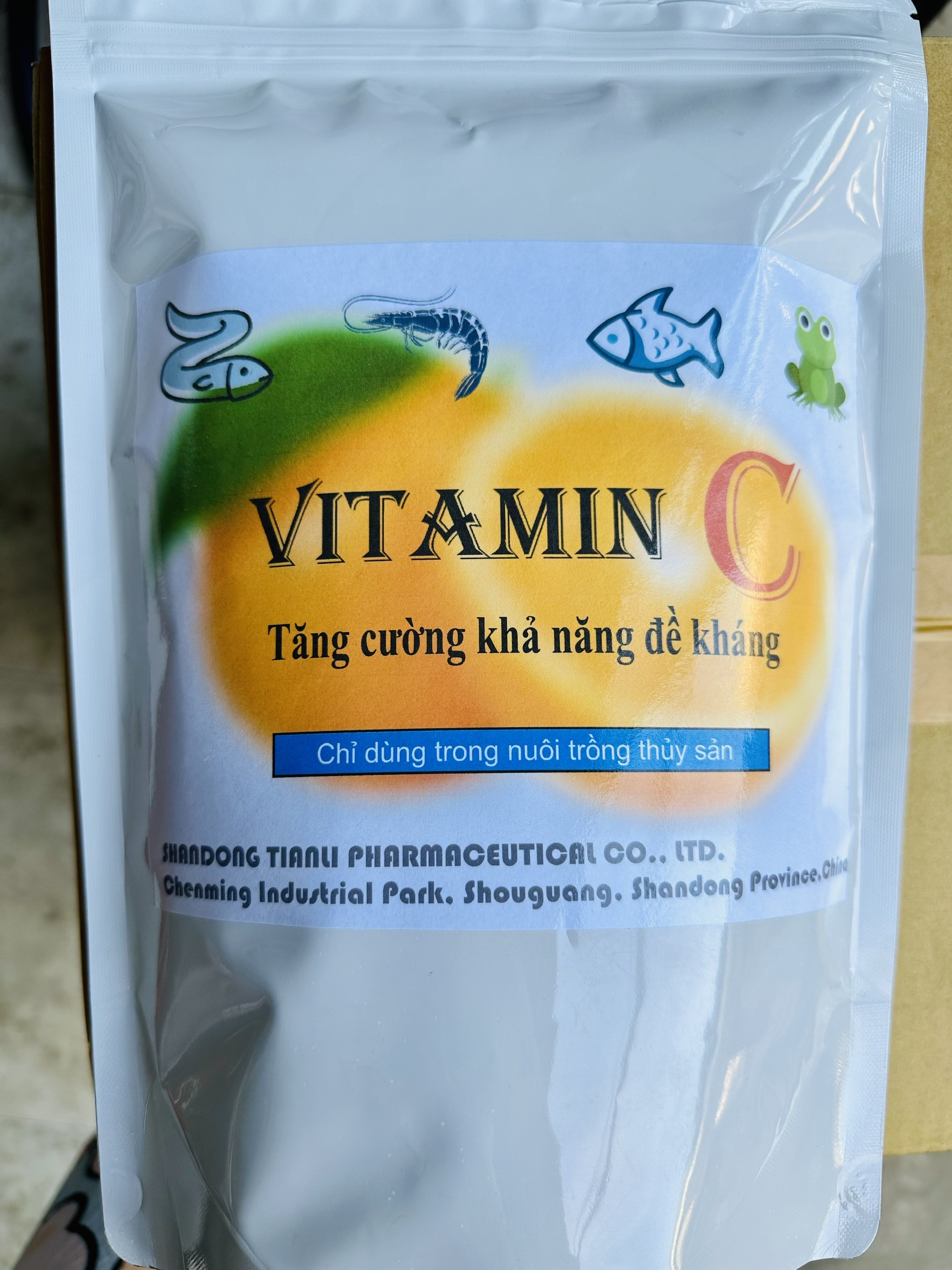 vitaminn c cho tôm cá ếch lươn, cá koi