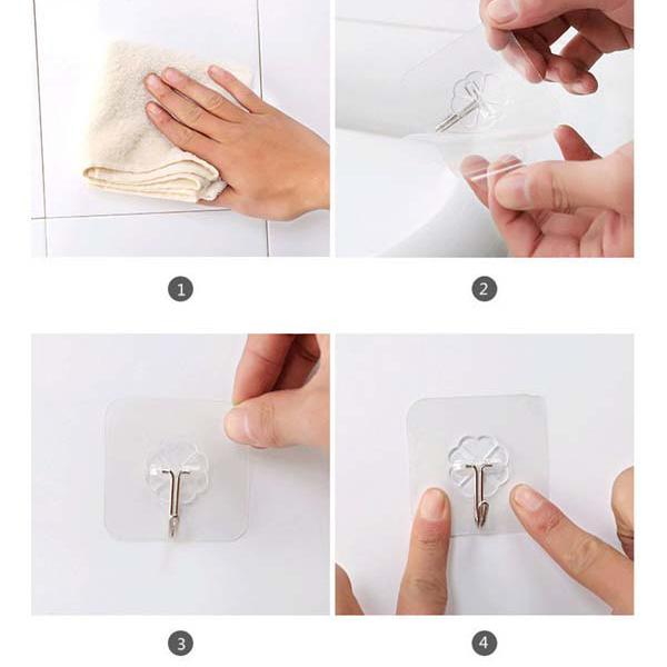 Bộ 10 móc treo dán tường siêu chắc