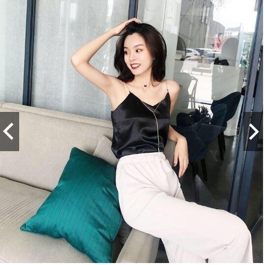 Áo Hai Dây Phi Phối Dây Cổ Duyên Dáng TTS0391