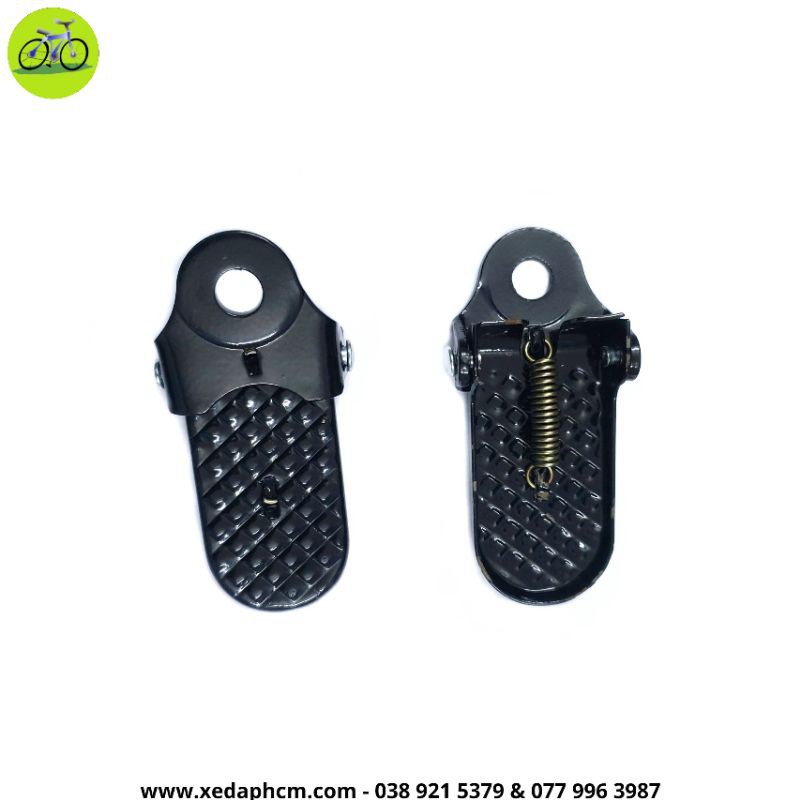 [HCM]Gác để chân gấp xe đạp thép sơn màu đen