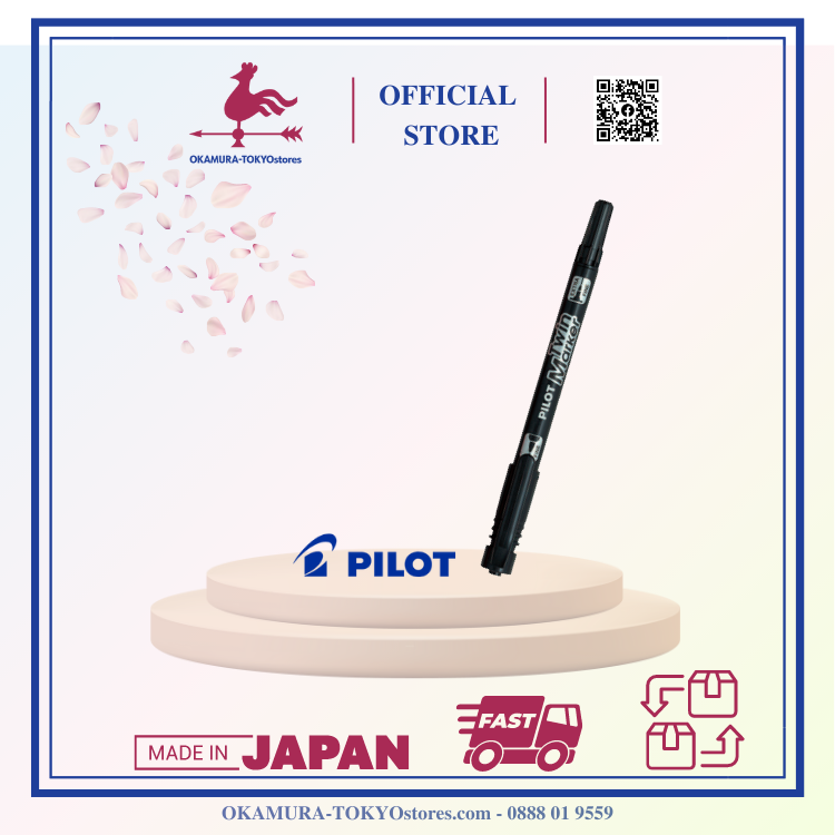 Bút lông dầu twin marker mực đen ngòi 0.8 & 2.0mm
