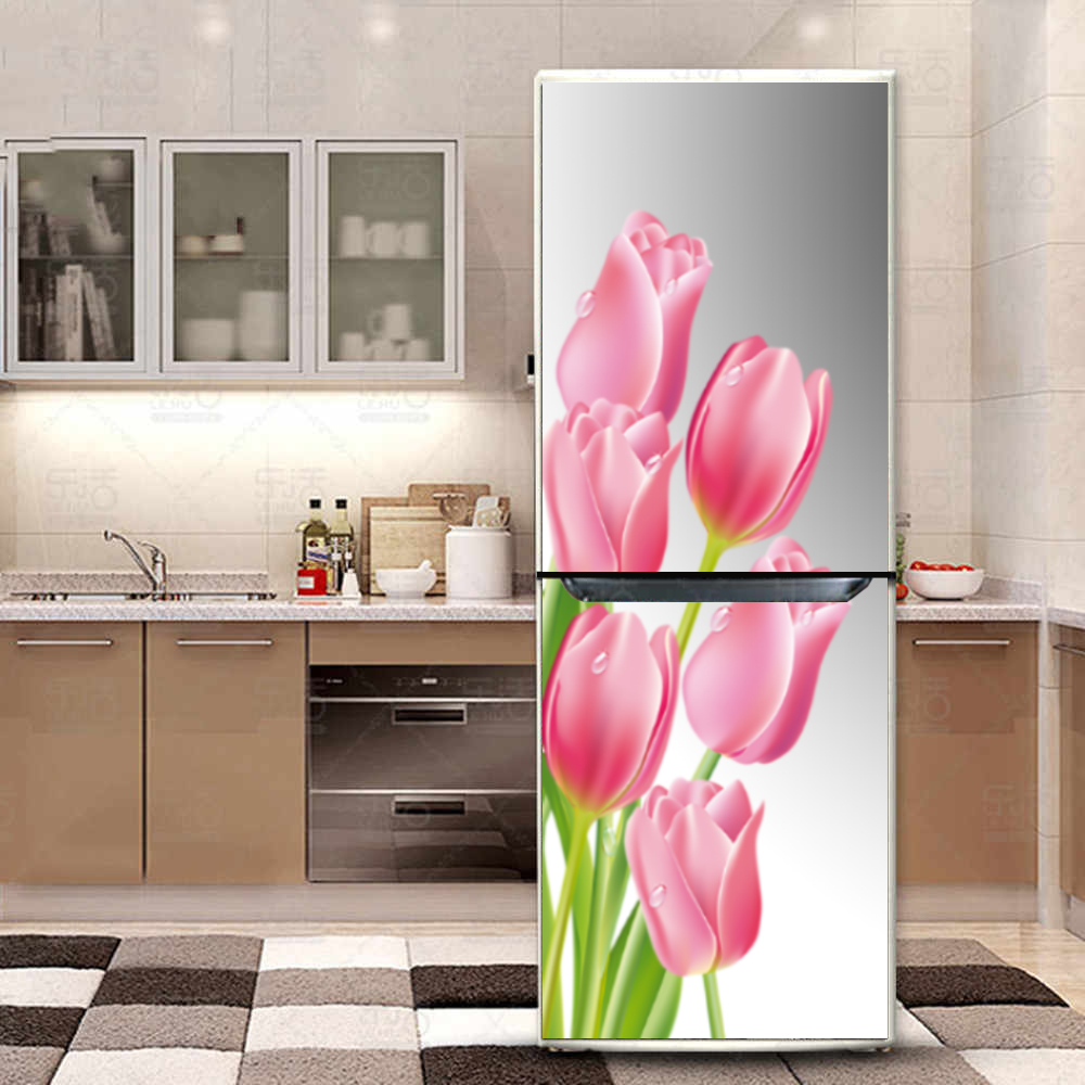 [HCM]decal dán trang trí tủ lạnh - hoa tulip