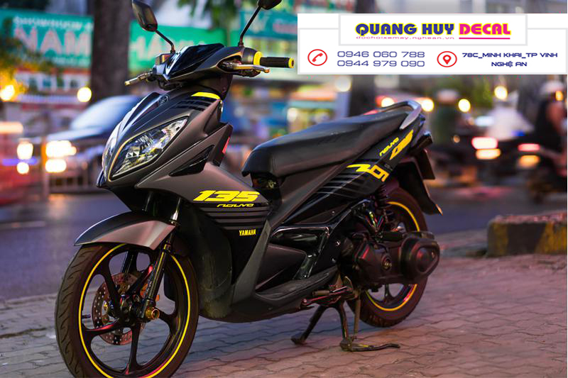 Tem trùm Nouvo đen vàng - Độ dán team trùm decal xe máy Nouvo đen vàng- Team trùm decal xe máy Nouvo rẻ đẹp và chất