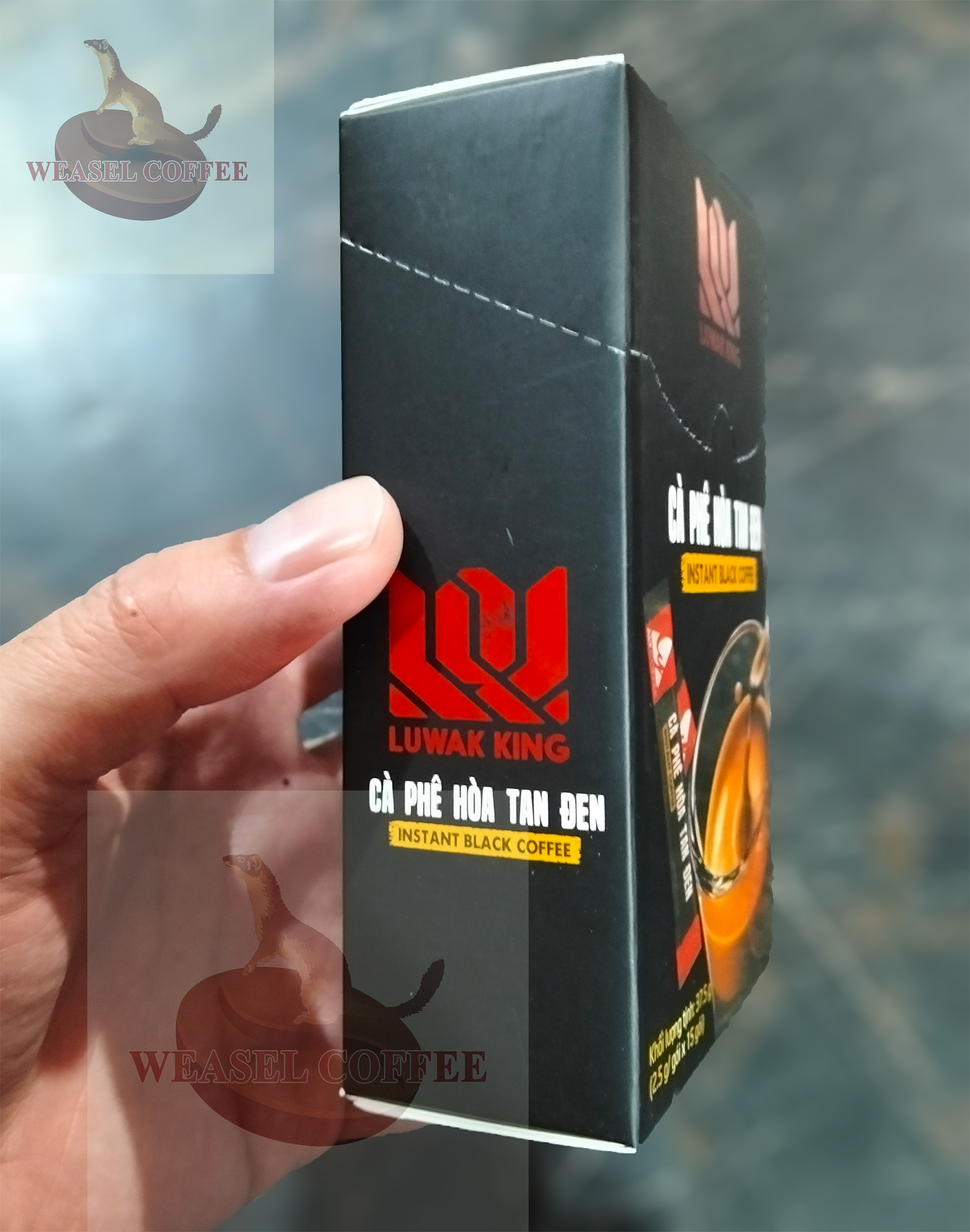 Combo 3 hộp ( 45 gói x 2.5g ) - Cà phê hòa tan đen Luwak King