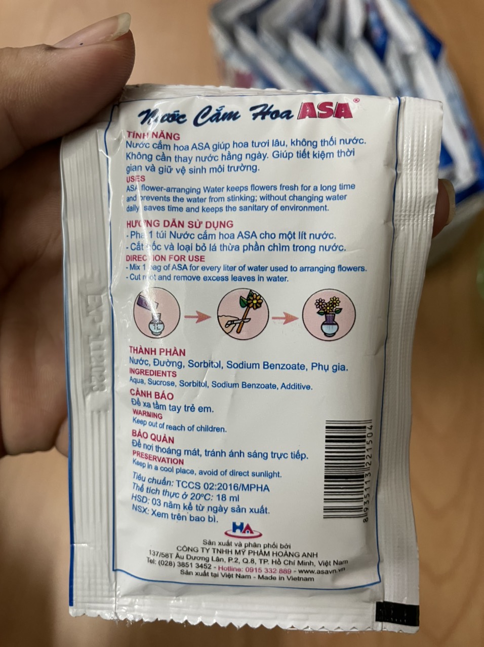 [HCM]Set 02 Gói Nước Cắm Hoa ASA Đậm Đặc