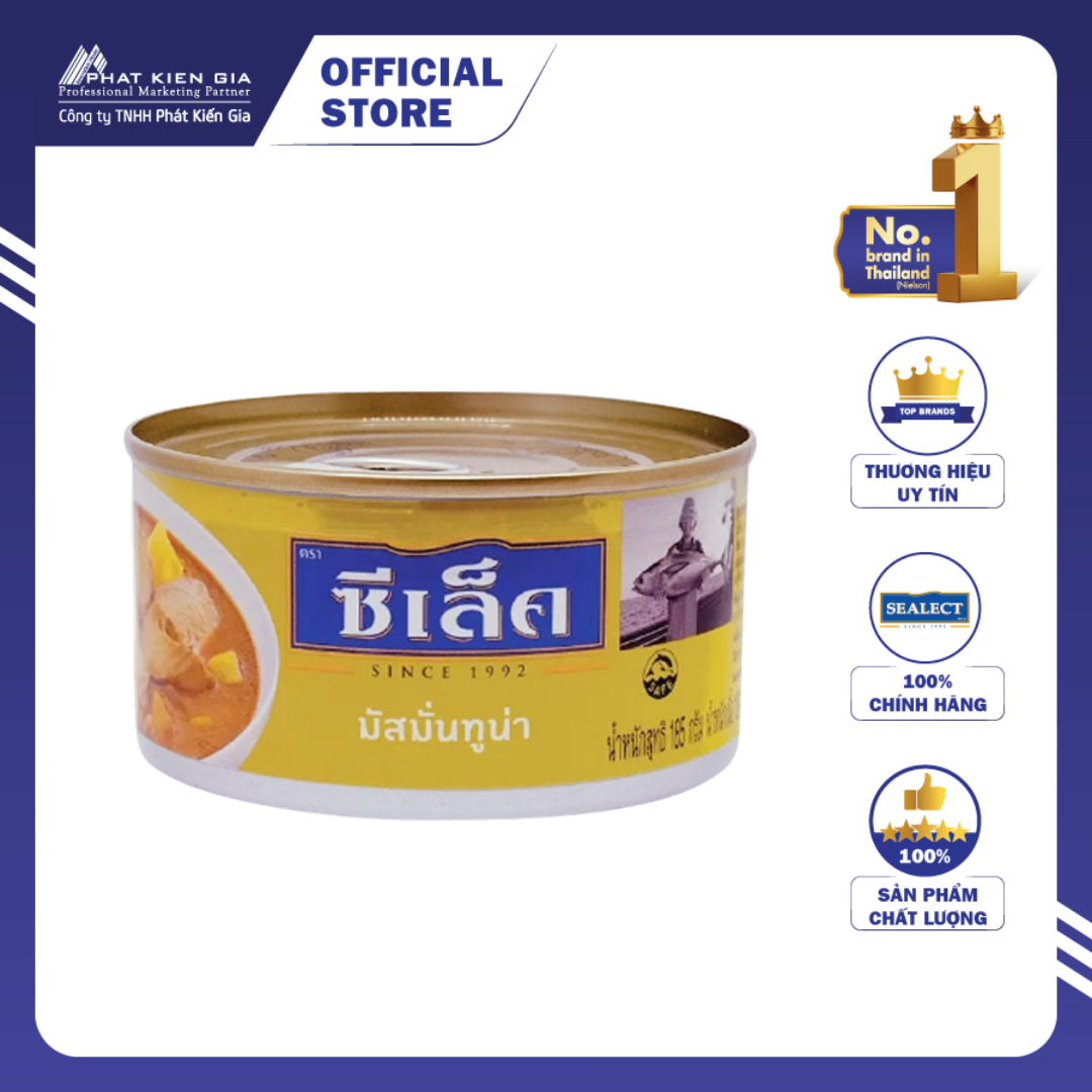 Cá Ngừ Sốt Cà Ri Vàng Sealect 185g - Nhập Khẩu Thái Lan | Sealect Massaman Tuna 185g