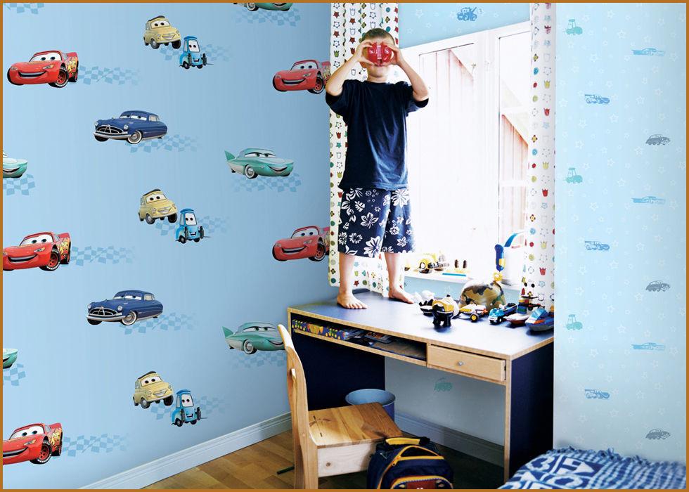Cuộn 5M decal giấy dán tường (có sẵn keo) - XE HƠI
