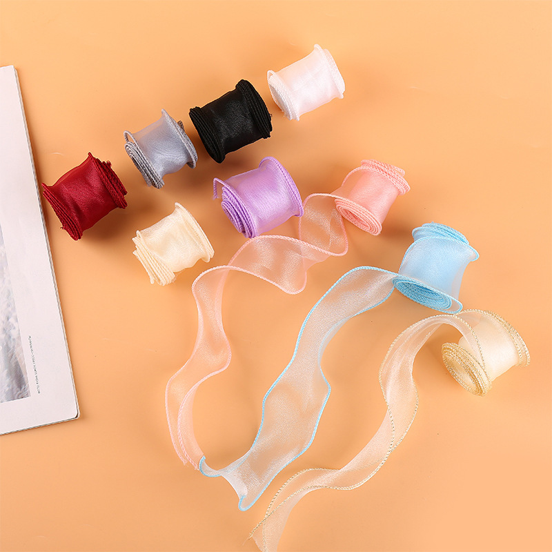 Cuộn 9m rybang voan xoăn cao cấp làm đồ Handmake( đường kính 3,8cm)