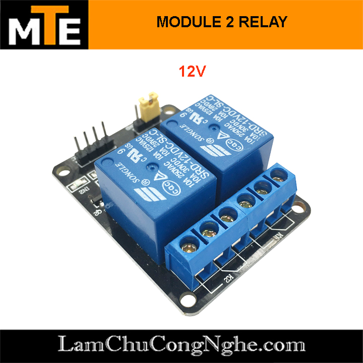 "Module relay 5V, 12V đóng cắt thiết bị điện 10A