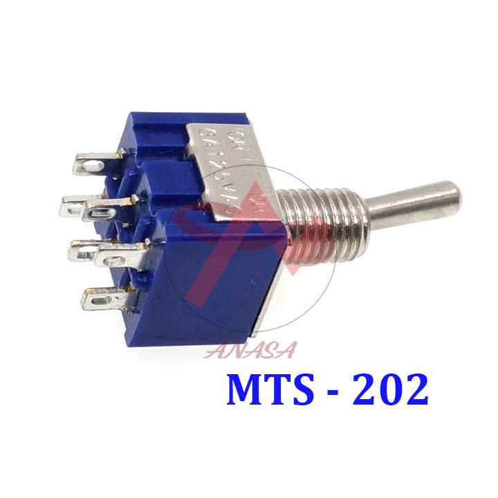 Công tắc gạt mts-202 6 chân 2 vị trí 2a 250vac