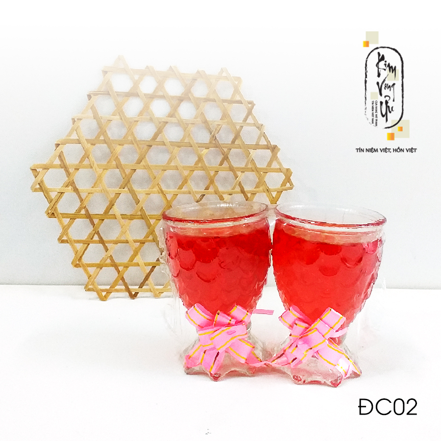 Đèn cầy ly cúng Cá Trung ĐC02 cao 9.4 cm (Giá một cặp)