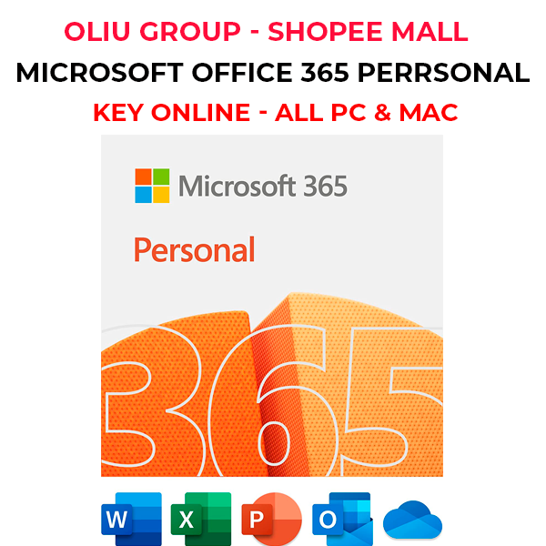 Key- online Microsoft® 365 Personal (01 năm 01 tài khoản 05 thiết bị)