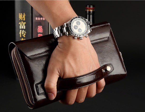 Ví Da Thật Cầm Tay.Bóp cầm tay da thật pk086