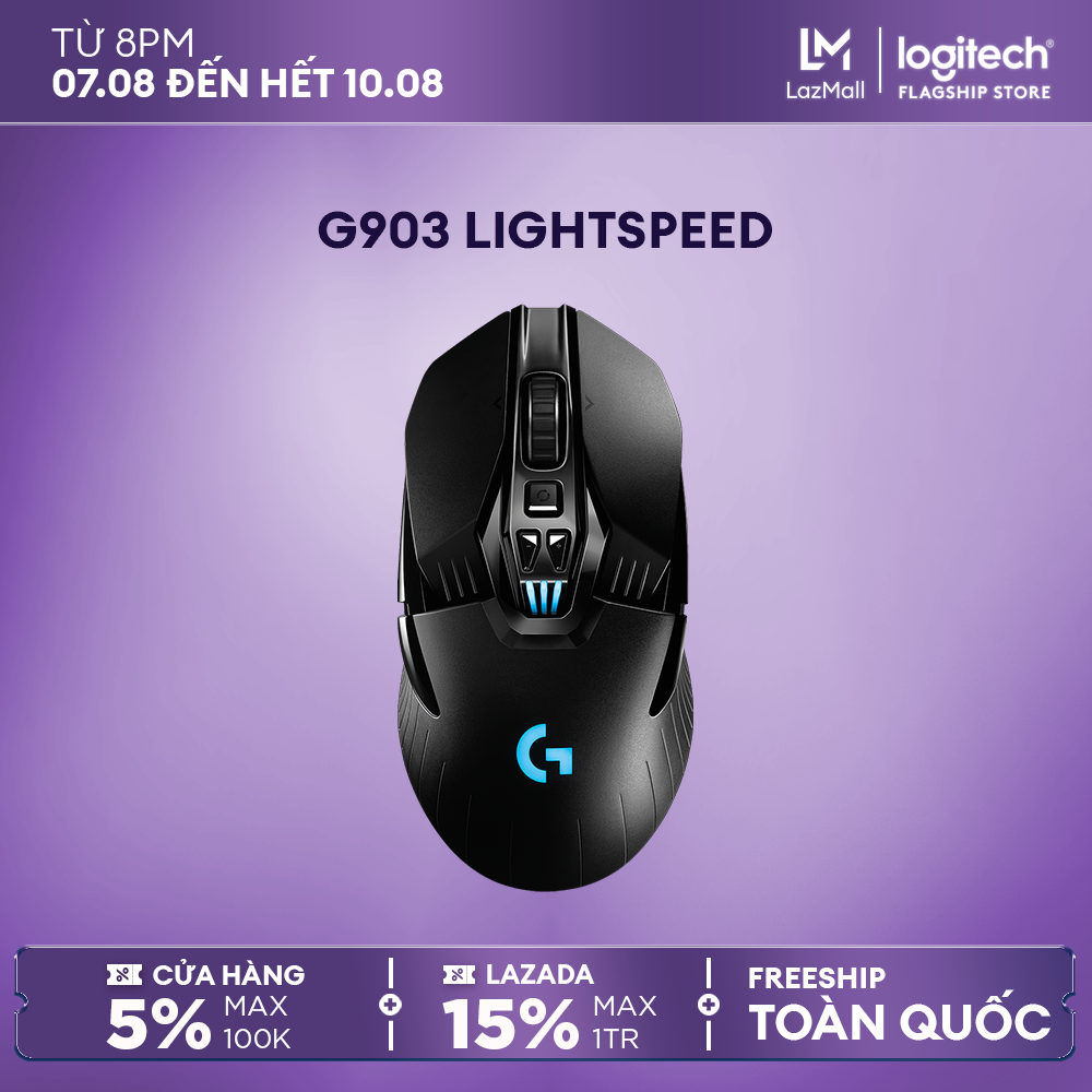 Lightspeed RGB Logitech G903 Hero wireless gaming mouse - Hero 25k sensor