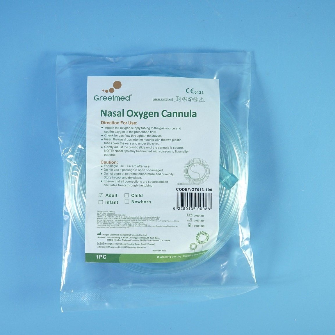 Dây thở oxy 2 nhánh đủ size