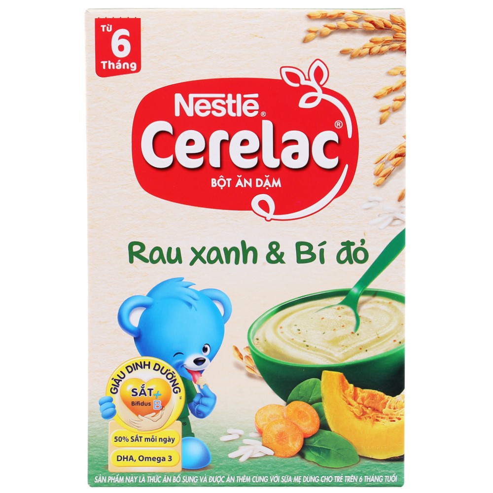 Bột ăn dặm Nestle CERELAC ( MẪU MỚI ) 200g Đủ Vị [HSD 2024]