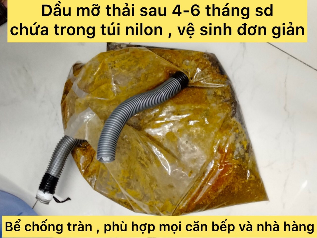 Bể tách mỡ bộ 3 túi (ỐNG DÀI)