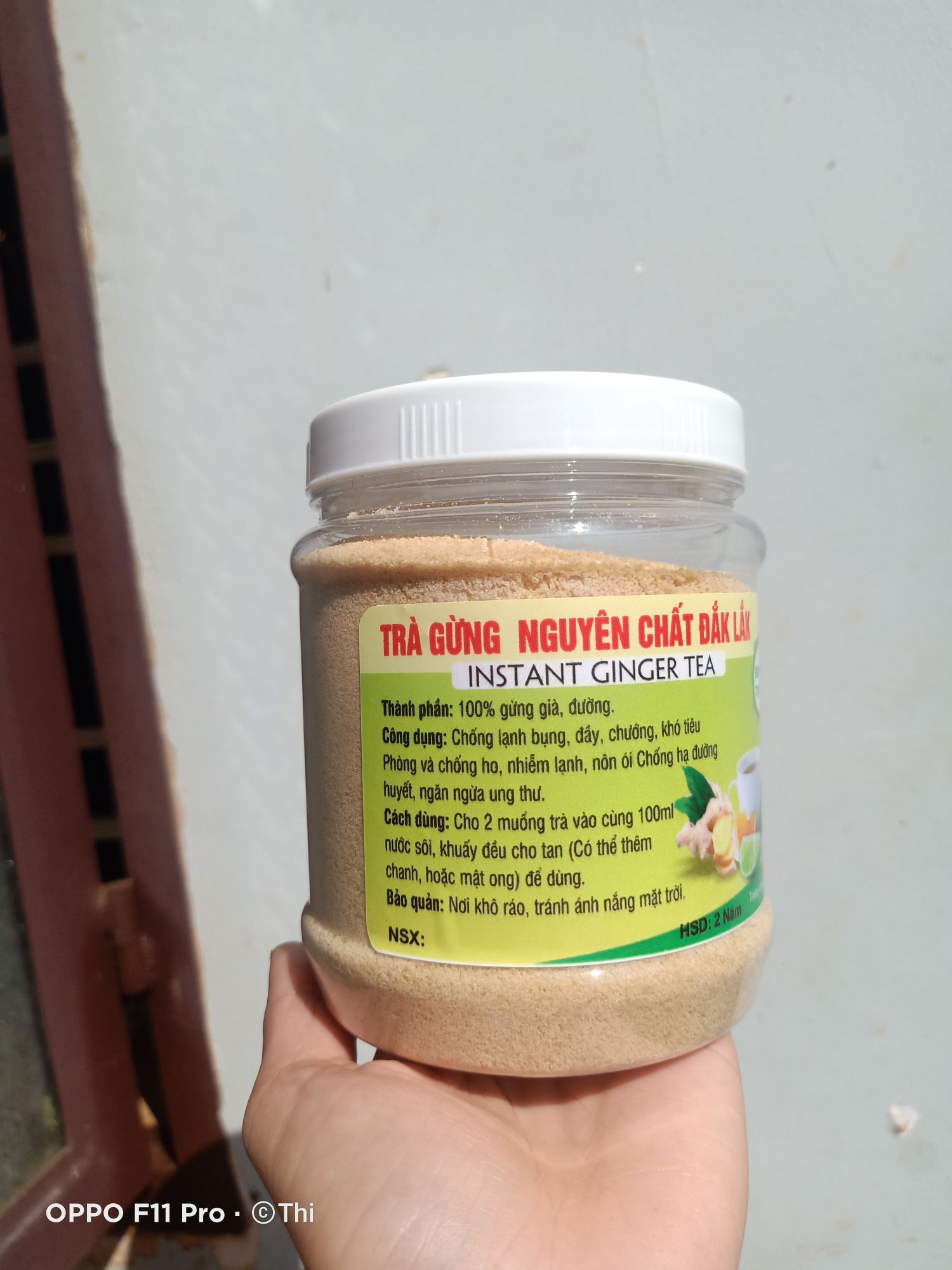 BỘT TRÀ GỪNG HÒA TAN NGUYÊN CHẤT Đăk Lăk. (hộp 500gr)