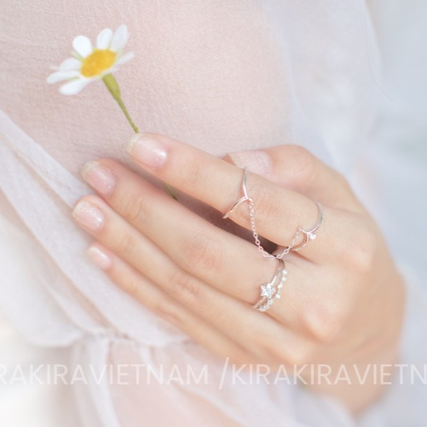 Nhẫn kiểu dây xích thời trang CHAIN đeo 2 kiểu