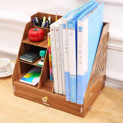 Hot-selling household goods Kệ sách mini để bàn bằng gỗ đa năng