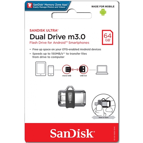 USB 3.0 San Disk Ultra 64GB - 32GB - 16GB Micro USB OTG