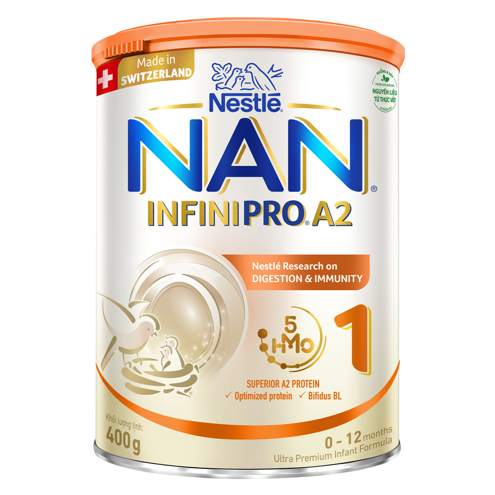 Sữa Bột NAN INFINIPRO A2 số 1 Lon 400g (0-12 tháng tuổi)