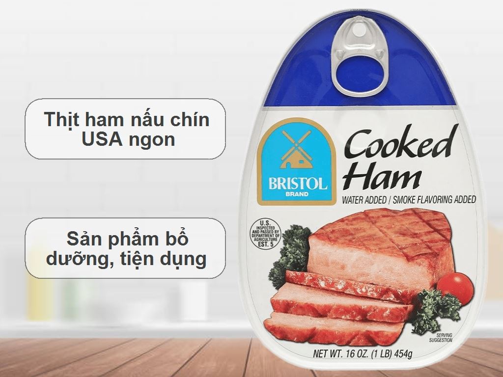 Thịt hộp Bristol Cooked Ham 454g