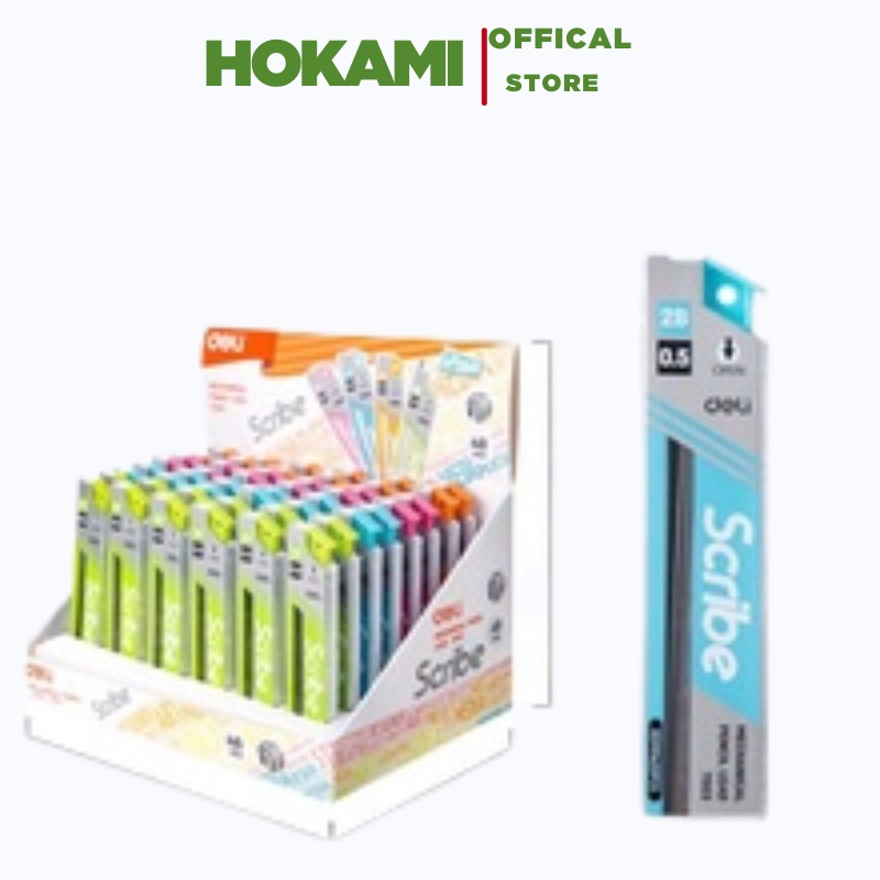 Ruột chì kim deli 0.5mm - 0.7mm - ngòi bút chì kim - 1 hộp - e7003 - e7004 - văn phòng phẩm - hokami store
