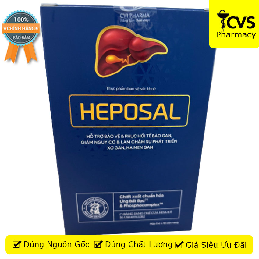 [HCM]Heposal - Hộp 30 Viên Uống Tăng Cường Chức Năng Gan - cvspharmacy