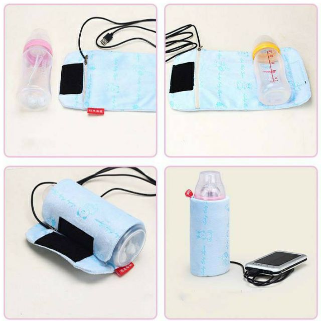 cuốn giữ nhiệt Túi giữ nhiệt ủ bình sữa USB cho bé