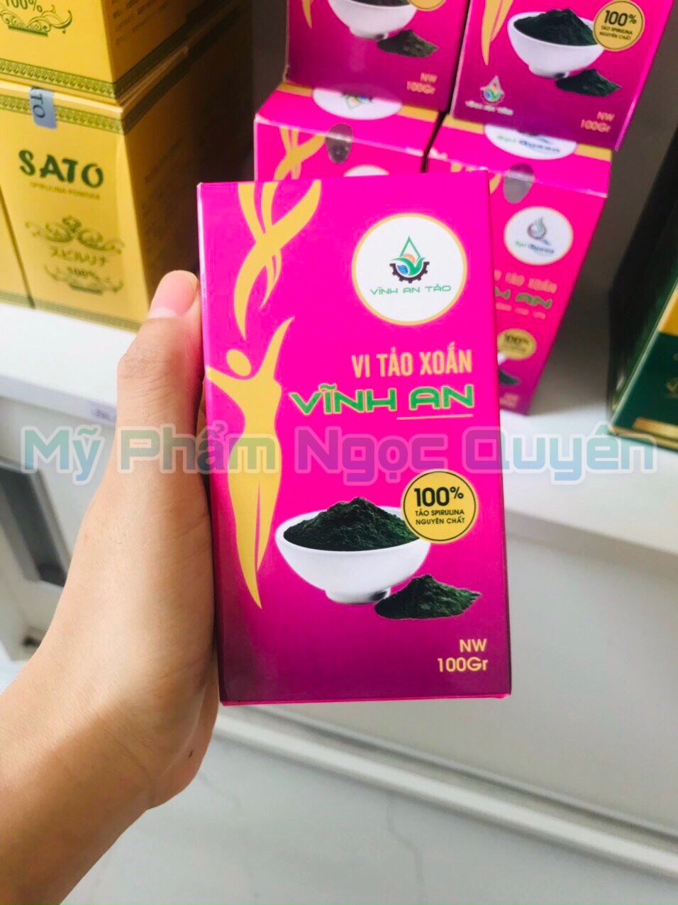Tảo bột vĩnh an cấy nano-phi kim nano trẻ hóa trắng sáng da