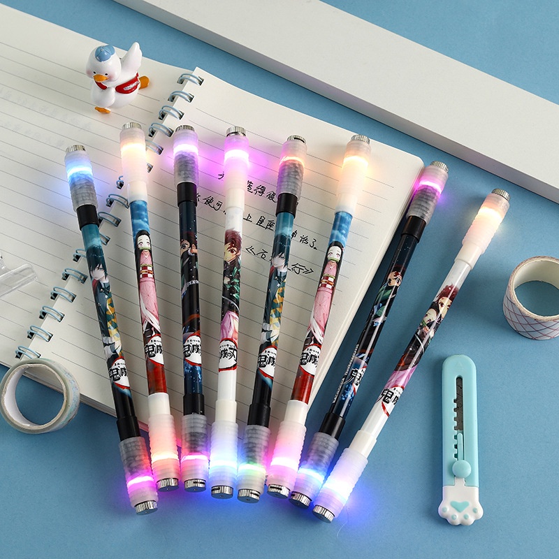 Bút quay nghệ thuật phát sáng Mod có đèn led đổi màu cá tính viết mực xoay đẹp dễ thương Pen Spinning E1316