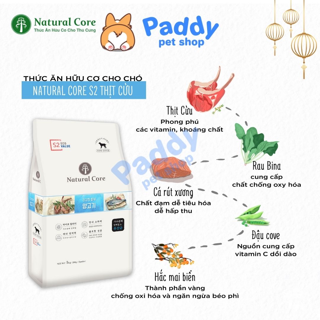 Hạt Cho Chó Mọi Lứa Tuổi Hữu Cơ Natural Core ECO Value Gấp Đôi Thịt
