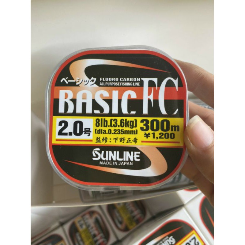 cước câu cá Sunline basic FC  300m  (cam kết bán hàng chất lượng có bảo hành)
