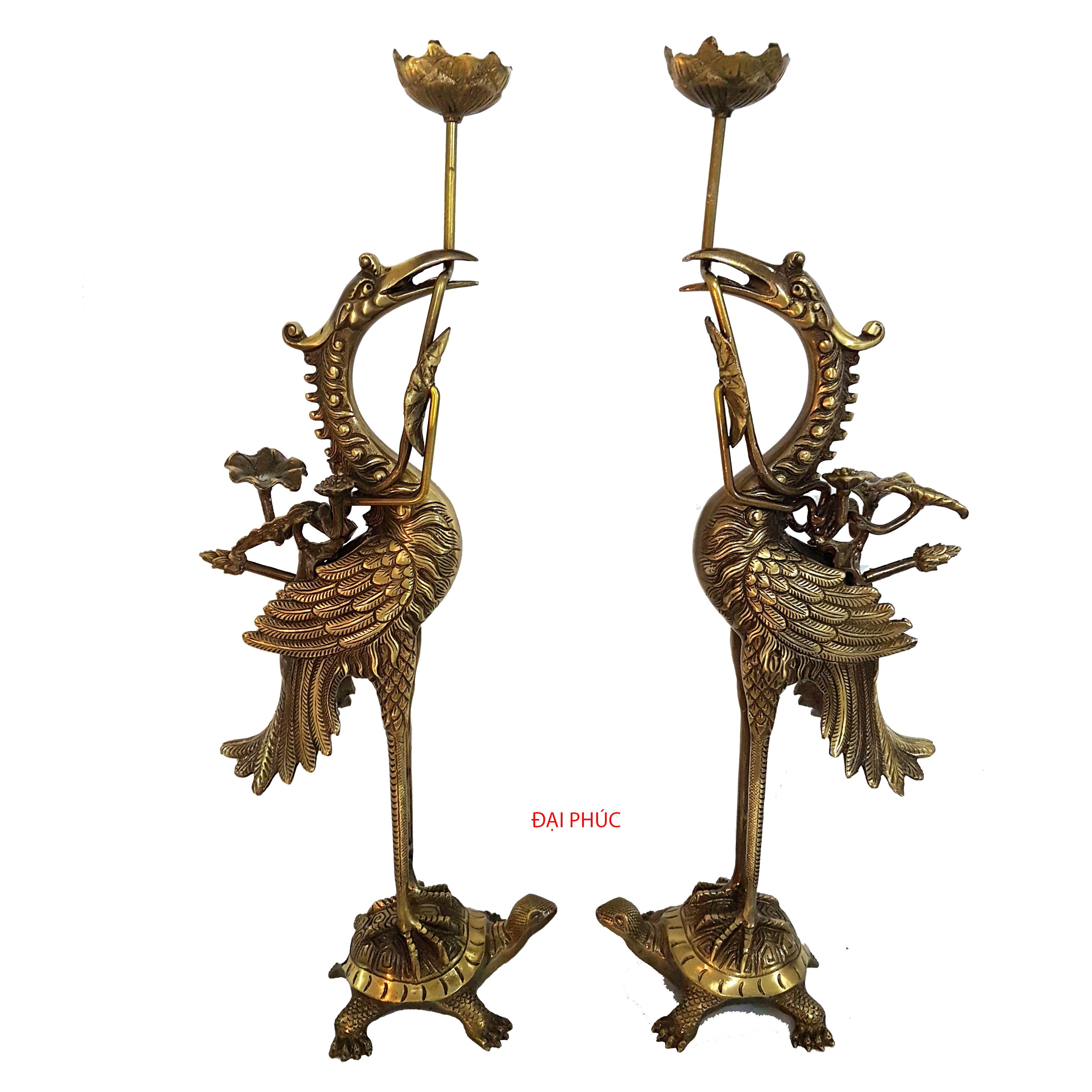 Đôi hạc cánh cao 52 cm 2 công  nghệ 2 màu