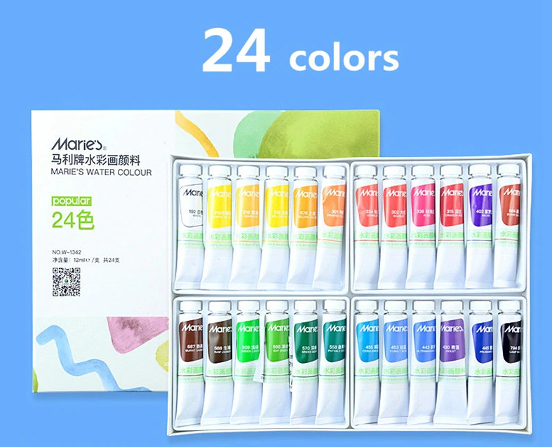 Màu nước Maries dạng tuýp 12ml Water color