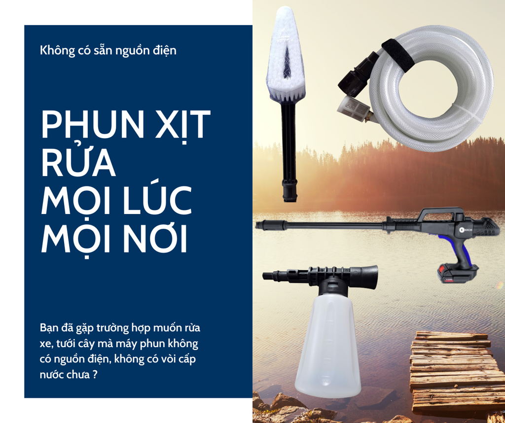 Máy xịt rửa xe cao áp Kachi- Thanh lý