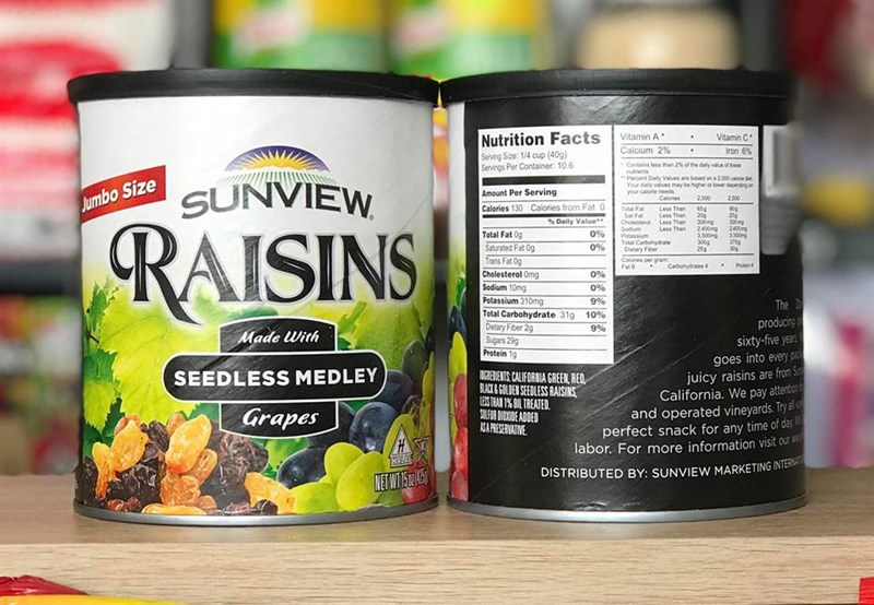 Nho khô Mỹ Sunview Raisins JUMBO ( 425gr )