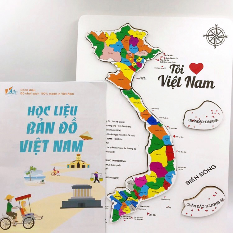 Bản đồ lắp ghép Việt Nam có Nam châm